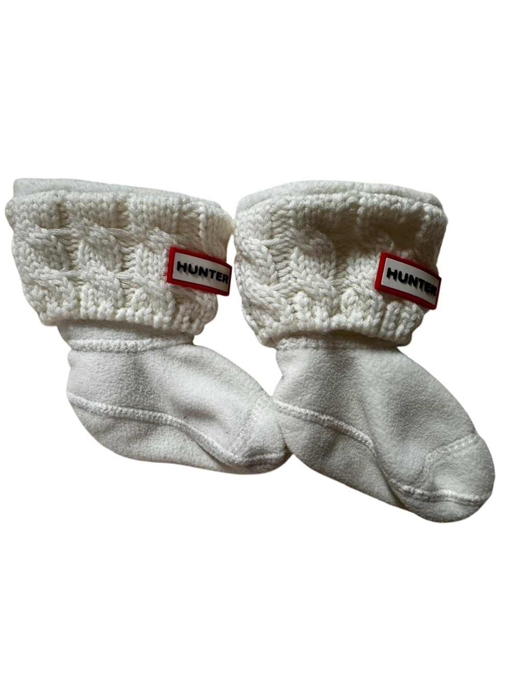Hunter Cream Sherpa-Lined kids Boot Socks
